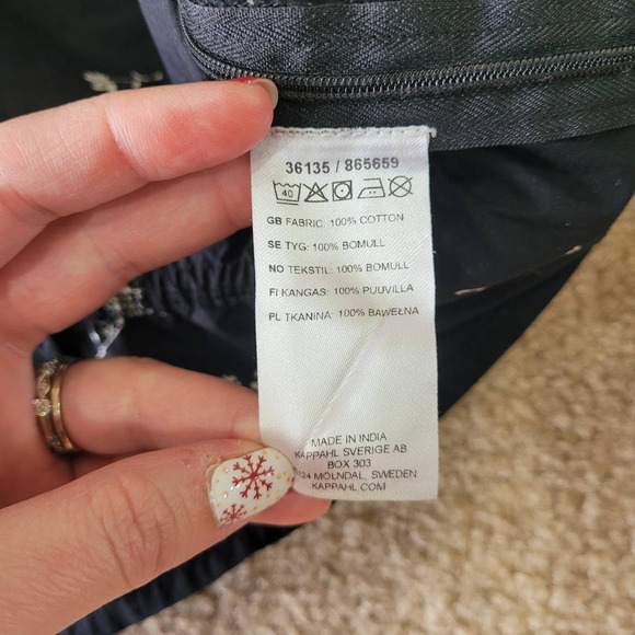 Vintage Stories Women Floral Faux Button Up Puff Sleeve Babydoll Blouse Sz 44/L - Picture 7 of 9